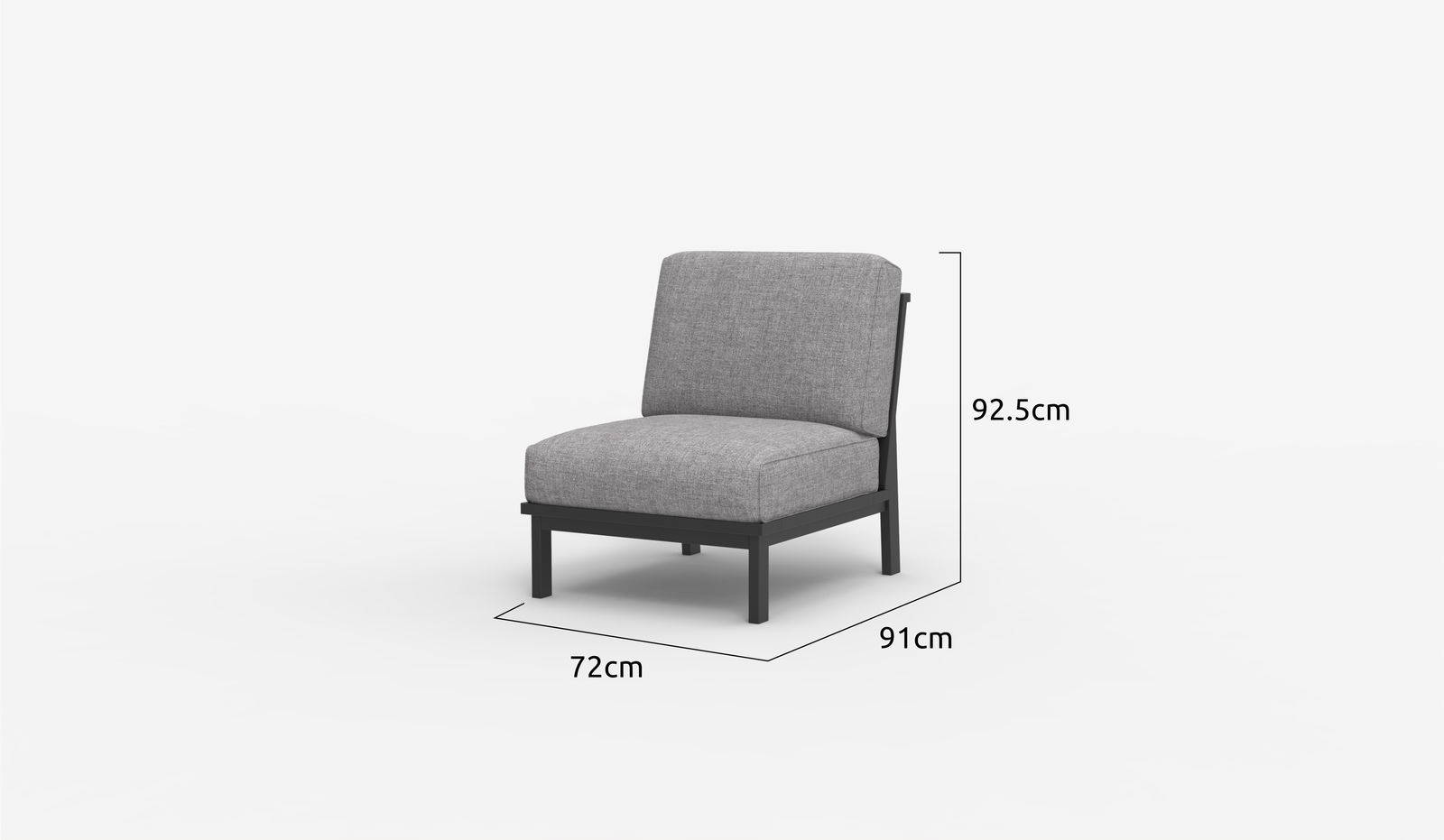 Airy Outdoor Aluminium Armless Chair