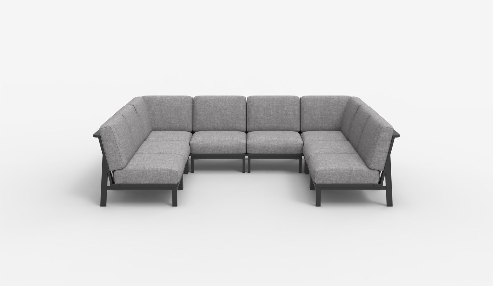 Airy Aluminium Outdoor 8-Seater Corner Sectional Sofa