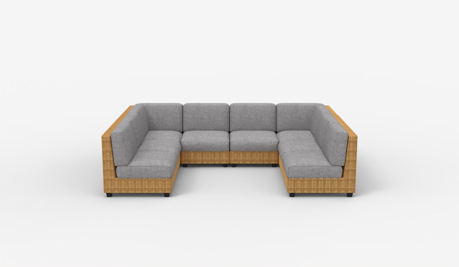 Femshade Rattan Outdoor 8-Seater Corner Sectional Sofa