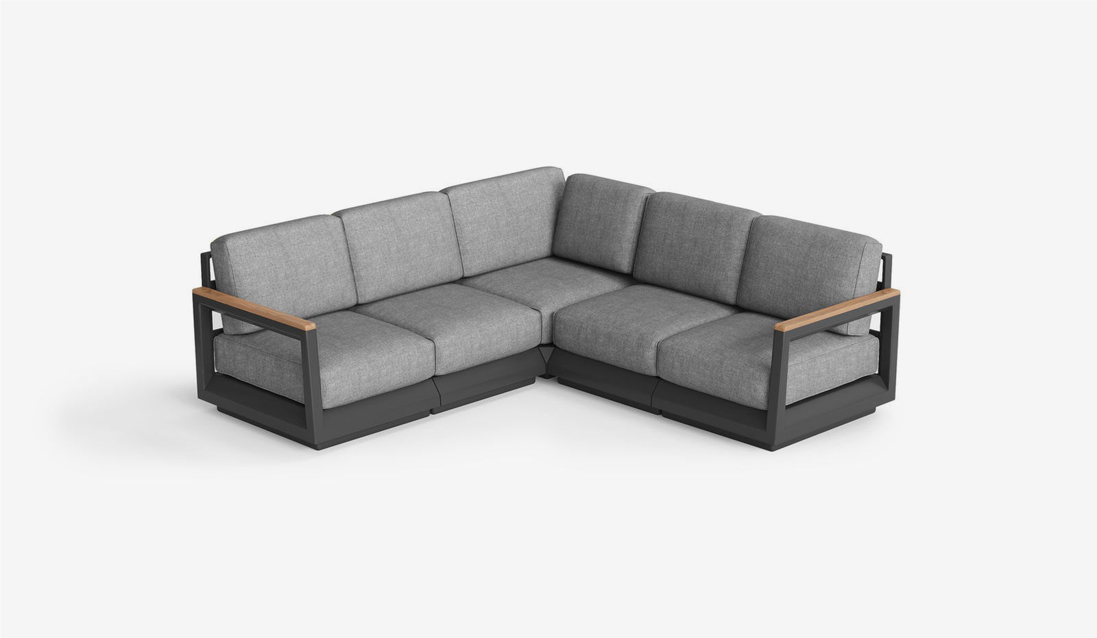 Indus Aluminium Outdoor 5-Seater Corner Sectional Sofa